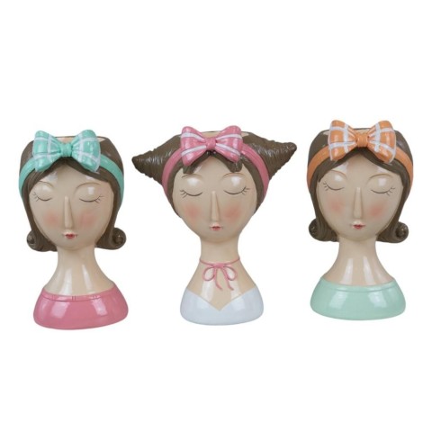 VASETTO FIGURA DONNA 3 ASSORTITI H. 15CM.